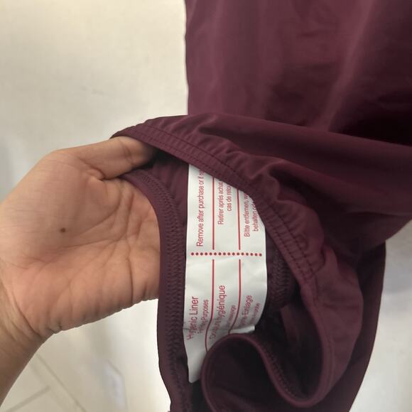 Lands' End Women's Tugless X-Back One Piece Swimsuit Burgundy Spritz 16L - Picture 4 of 6